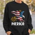Merica Bald Eagle Mullet Cute Funny Gift 4Th Of July American Flag Meaningful Gi Sweatshirt Gifts for Him