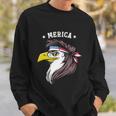 Merica Funny Gift Funny Eagle Mullet Funny Gift 4Th Of July Funny Gift Patriotic Sweatshirt Gifts for Him