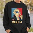 Merica George Washington 4Th Of July Usa Flag Funny American Gift Sweatshirt Gifts for Him