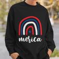 Merica Rainbows 4Th Of July Usa Flag Plus Size Graphic Tee For Men Women Family Sweatshirt Gifts for Him