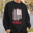 Murica American Flag Patriotic Sweatshirt Gifts for Him