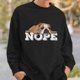 Nope Lazy English Bulldog Dog Lover Tshirt Sweatshirt Gifts for Him