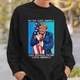 Patriotic Trump Hugging Flag Pro Trump Republican Gifts Sweatshirt Gifts for Him