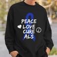 Peace Love Cure Als Awareness Tshirt Sweatshirt Gifts for Him