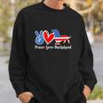 Peace Love Dachshund Funny 4Th Of July American Flag Sweatshirt Gifts for Him