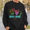 Peace Out Eighth Grade Graphic Plus Size Shirt For Teacher Female Male Unisex Sweatshirt Gifts for Him