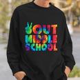 Peace Out Middle School Graduation Happy Last Day Of School Gift Sweatshirt Gifts for Him