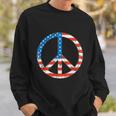 Peace Sign Usa Flag 4Th Of July Sweatshirt Gifts for Him
