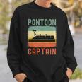 Pontoon Captain Retro Vintage Funny Boat Lake Outfit Sweatshirt Gifts for Him