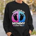 Pregnancy Announcet Mom 2021 Pink Or Blue Mommy Loves You Cool Gift Sweatshirt Gifts for Him