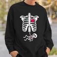 Pregnant Skeleton Ribcage With Baby Costume Sweatshirt Gifts for Him