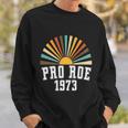 Pro Roe 1973 Rainbow Feminism Womens Rights Choice Sweatshirt Gifts for Him