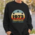 Protect Roe V Wade 1973 Pro Choice Womens Rights My Body My Choice Retro Sweatshirt Gifts for Him