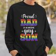 Proud Dad Of Awesome Gay Son Rainbow Pride Month Family Meaningful Gift Sweatshirt Gifts for Him