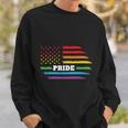 Rainbow Distressed American Flag Pride Month Lbgt Sweatshirt Gifts for Him
