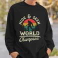 Retro Bigfoot Hide And Seek World Champion Sasquatch Sweatshirt Gifts for Him