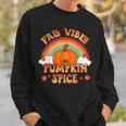 Retro Fall Vibes And Pumpkin Spice Rainbow Fall Autumn Sweatshirt Gifts for Him