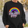 Retro Vintage Free Mom Hugs Rainbow Lgbtq Pride V2 Sweatshirt Gifts for Him