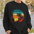 Retro Vintage Guitar Sunset Sunrise Island Sweatshirt Gifts for Him