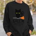 Salem Broom Co Est 1692 Cat Halloween Quote Sweatshirt Gifts for Him