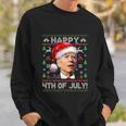 Santa Joe Biden Happy 4Th Of July Ugly Christmas Sweater Sweatshirt Gifts for Him
