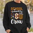 School Counselor Boo Crew Ghost Funny Halloween Matching Sweatshirt Gifts for Him