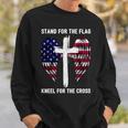 Stand For The Flag Kneel For The Cross Usa Eagle Tshirt Sweatshirt Gifts for Him