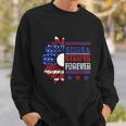 Stars Stripes Forever Sunflower America Flag 4Th Of July Sweatshirt Gifts for Him