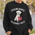 Stealing Hearts Blasting Farts Bichons Frise Valentines Day Sweatshirt Gifts for Him