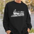 Steam Locomotive Train Engineer Railroad Mechanic Sweatshirt Gifts for Him