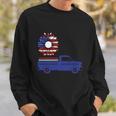 Sunflower American Flag Truck 4Th Of July Independence Day Patriotic Sweatshirt Gifts for Him