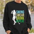Swing Swear Drink Repeat Love Golf Funny Sweatshirt Gifts for Him