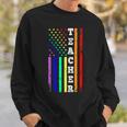 Teacher American Gay Pride Flag Sweatshirt Gifts for Him