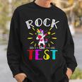 Testing Day Teacher Rock The Test Teaching Students Teachers Sweatshirt Gifts for Him