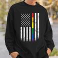 Thin Rainbow Line Lgbt Gay Pride Flag Tshirt Sweatshirt Gifts for Him