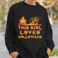 This Girl Loves Halloween Funny Hallloween Quote Sweatshirt Gifts for Him