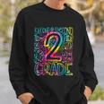 Tie Dye 2Nd Grade Typography Team Second Grade Teacher Gift Sweatshirt Gifts for Him