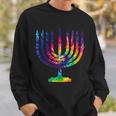 Tie Dye Menorah Hanukkah Chanukah Sweatshirt Gifts for Him