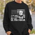 Trendy Ultra Maga Pro Trump American Flag 4Th Of July Retro Funny Gift Sweatshirt Gifts for Him