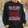 Trucker Trucker 18 Wheeler Freighter Truck Driver V2 Sweatshirt Gifts for Him