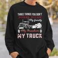 Trucker Trucker Dad Truck Driver Father Dont Mess With My Family Sweatshirt Gifts for Him