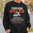 Trucker Trucker Rules Trucker Sweatshirt Gifts for Him