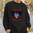 Ultra Maga Eagle Grunge Splatter Trump 2024 Anti Biden Sweatshirt Gifts for Him