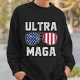 Ultra Maga Sunglasses American Flag Funny Anti Biden Sweatshirt Gifts for Him