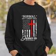 Usa Flag Normal Isnt Coming Back But Jesus Is Revelation Sweatshirt Gifts for Him