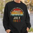 Vintage 35Th Birthday Awesome Since July 1987 Epic Legend Sweatshirt Gifts for Him