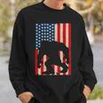 Vintage Bigfoot American Flag Tshirt Sweatshirt Gifts for Him