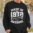 Vintage Crown Made In 1972 50 Years Of Being Awesome 50Th Birthday Sweatshirt Gifts for Him