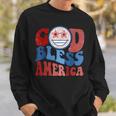 Vintage God Bless America Leopard 4Th Of July Patriotic Day Sweatshirt Gifts for Him