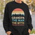 Vintage Grandpa Man Myth The Bad Influence Tshirt Sweatshirt Gifts for Him